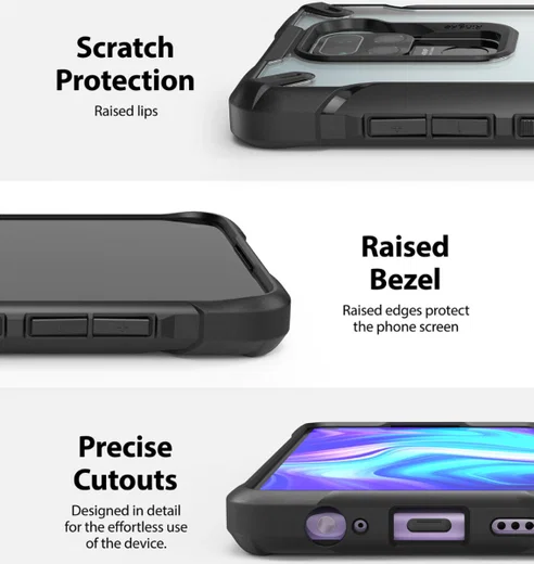 Ringke Fusion X Xiaomi Redmi Note 9 Hoesje Zwart afbeelding 5