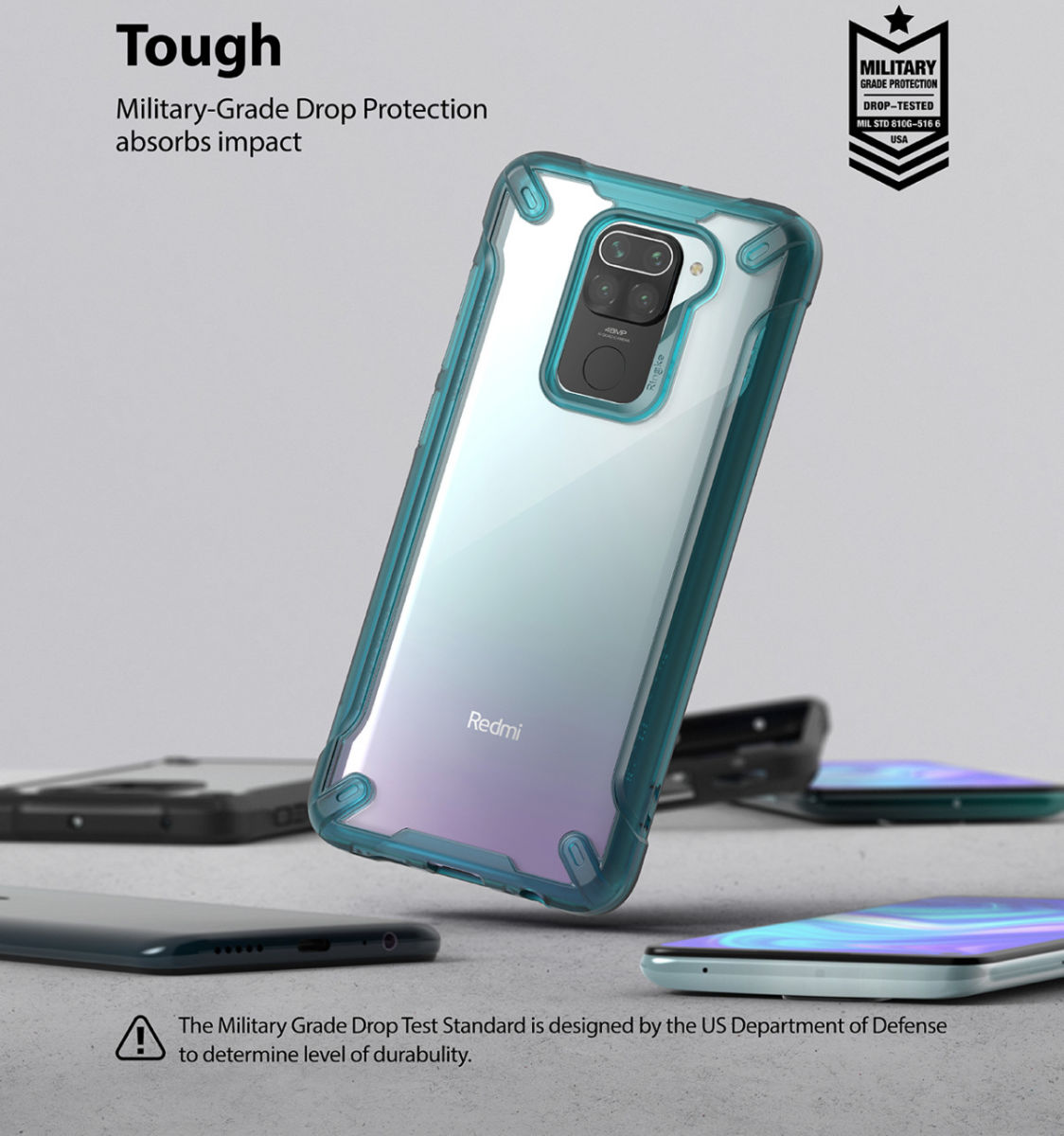Ringke Fusion X Xiaomi Redmi Note 9 Hoesje Zwart afbeelding 7