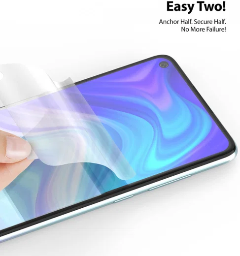 Ringke Dual Easy Wing Xiaomi Redmi Note 9 Screenprotector (Duo Pack) afbeelding 4