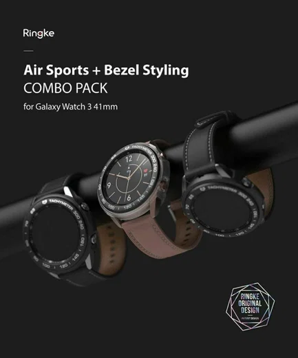 Ringke Air Sports Bezel Styling Galaxy Watch 3 41MM Combo Pack Zwart afbeelding 7