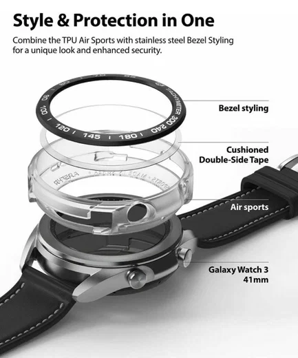 Ringke Air Sports Bezel Styling Galaxy Watch 3 41MM Combo Pack Clear afbeelding 2