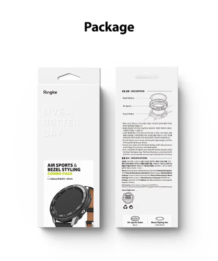 Ringke Air Sports Bezel Styling Galaxy Watch 3 45MM Combo Pack Clear afbeelding 8