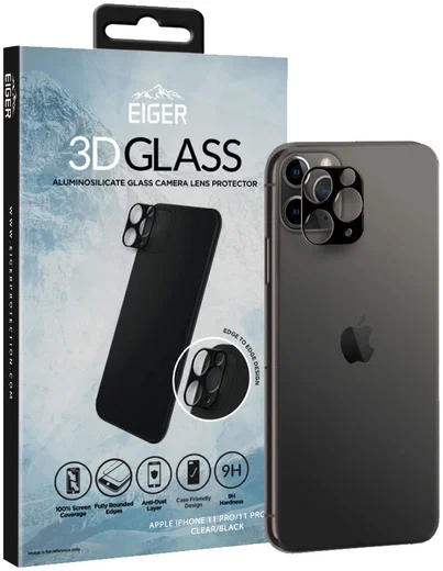 Eiger Apple iPhone 11 Pro / Pro Max Camera Protector Glass Gebogen afbeelding 1