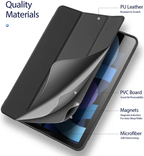 Dux Ducis Osom Series Apple iPad Air 2020 / 2022 Hoes Tri-Fold Zwart afbeelding 4