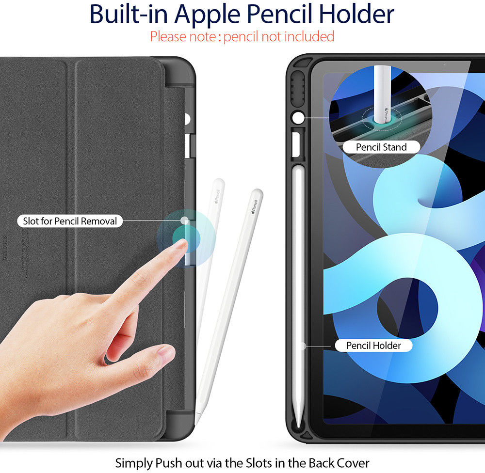 Dux Ducis Osom Series Apple iPad Air 2020 / 2022 Hoes Tri-Fold Zwart afbeelding 5