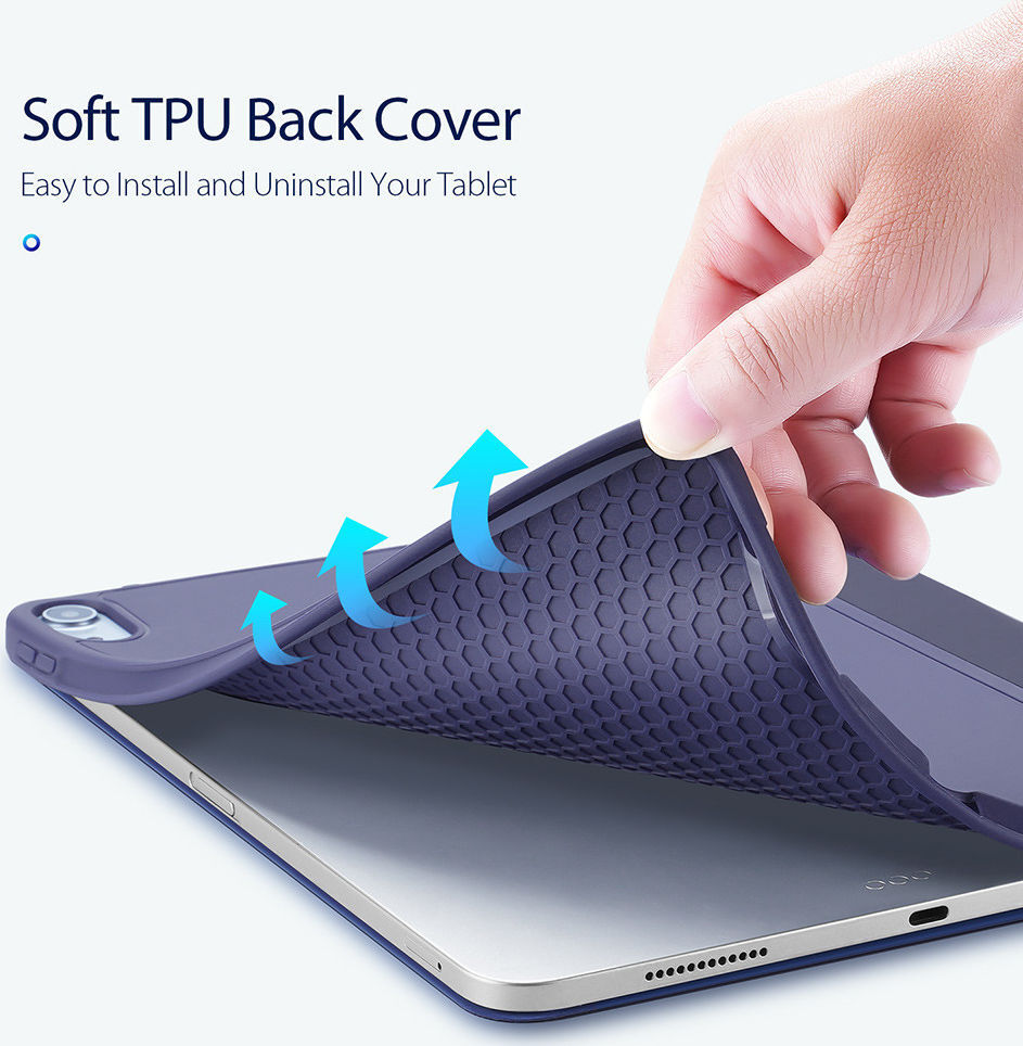 Dux Ducis Osom Series Apple iPad Air 2020 / 2022 Hoes Tri-Fold Blauw afbeelding 2