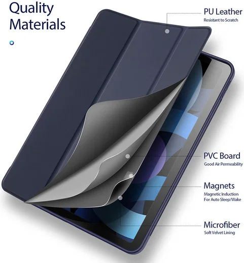Dux Ducis Osom Series Apple iPad Air 2020 / 2022 Hoes Tri-Fold Blauw afbeelding 4