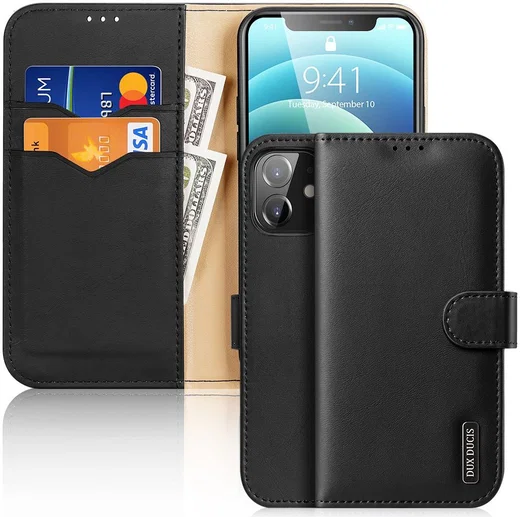 Dux Ducis Hivo Series Apple iPhone 12 Mini Hoesje Book Case Zwart afbeelding 1