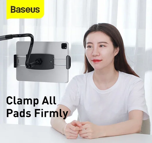 Baseus 360° Verstelbare Tablet en Telefoonhouder Bureau en Bed Grijs afbeelding 15