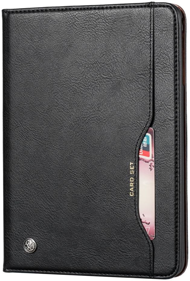 Apple iPad 10.2 2019 / 2020 / 2021 Portemonnee Tri-Fold Hoes Zwart afbeelding 1