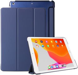 iPad 10.2 2019 / 2020 / 2021 Tri-Fold Book Case met Standaard Blauw afbeelding