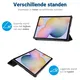 iPad 10.2 2019 / 2020 / 2021 Tri-Fold Book Case met Standaard Zwart afbeelding 5