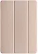 iPad 10.2 2019/2020 /2021 Tri-Fold Book Case met Standaard Roze/Goud afbeelding 1