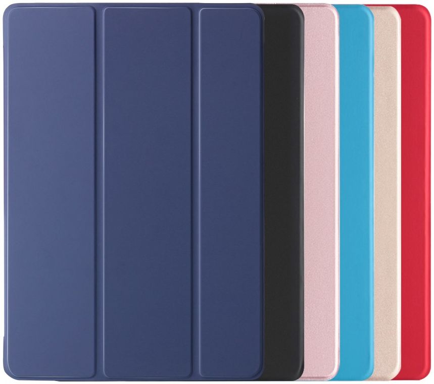 iPad 10.2 2019/2020 /2021 Tri-Fold Book Case met Standaard Roze/Goud afbeelding 2