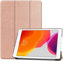 Apple iPad 10.2 (2021/2020/2019) Hoes Tri-Fold Book Case Roze afbeelding