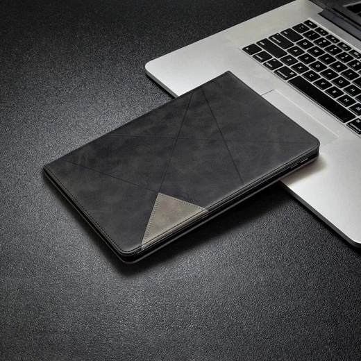 Apple iPad 10.2 2019 / 2020 / 2021 Stand Hoes Geometrie Zwart afbeelding 4