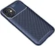 Apple iPhone 12 Mini Hoesje Carbon Fiber Back Cover Blauw afbeelding 2