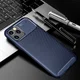 Apple iPhone 12 Pro Max Hoesje Siliconen Carbon Back Cover Blauw afbeelding 3