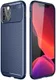 Apple iPhone 12 Pro Max Hoesje Siliconen Carbon Back Cover Blauw afbeelding 1