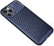 Apple iPhone 12 Pro Max Hoesje Siliconen Carbon Back Cover Blauw afbeelding 2
