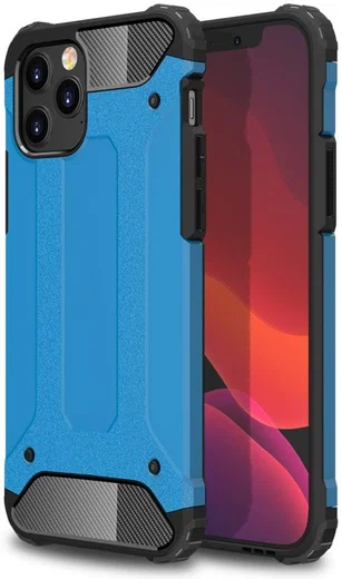 Apple iPhone 12 Pro Max Hoesje Shockproof Hybride Backcover Baby Blauw afbeelding 1
