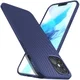 Apple iPhone 12 / 12 Pro Hoesje Twill Slim Textuur Back Cover Blauw afbeelding 2