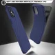 Apple iPhone 12 / 12 Pro Hoesje Twill Slim Textuur Back Cover Blauw afbeelding 7