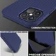 Apple iPhone 12 / 12 Pro Hoesje Twill Slim Textuur Back Cover Blauw afbeelding 8