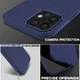 Apple iPhone 12 Pro Max Hoesje Twill Slim Textuur Back Cover Blauw afbeelding 8