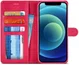 LC.IMEEKE Apple iPhone 12 Mini Hoesje Portemonnee Book Case Rood afbeelding 1