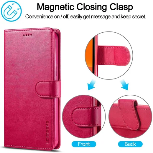 LC.IMEEKE Apple iPhone 12 Mini Hoesje Portemonnee Book Case Rood afbeelding 12