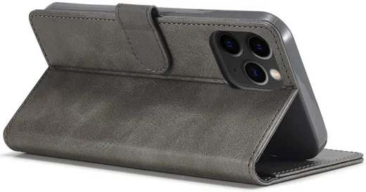 LC.IMEEKE Apple iPhone 12 Mini Hoesje Portemonnee Book Case Grijs afbeelding 6