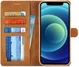 LC.IMEEKE Apple iPhone 12 Mini Hoesje Portemonnee Book Case Bruin afbeelding 1