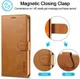 LC.IMEEKE Apple iPhone 12 Mini Hoesje Portemonnee Book Case Bruin afbeelding 9