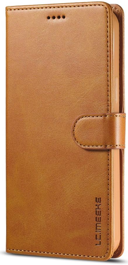 LC.IMEEKE Apple iPhone 12 Mini Hoesje Portemonnee Book Case Bruin afbeelding 5