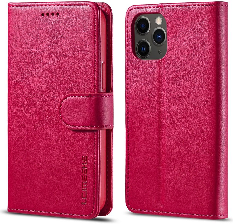 LC.IMEEKE Apple iPhone 12 / 12 Pro Hoesje Portemonnee Book Case Rood afbeelding 9