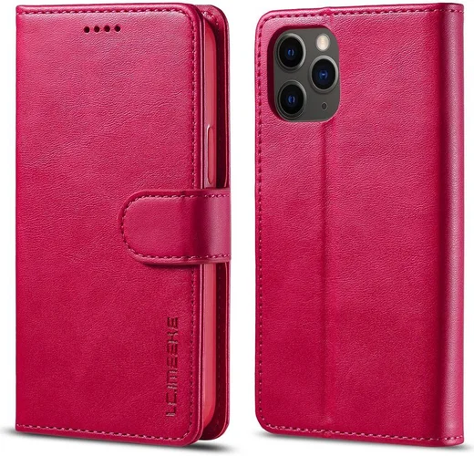 LC.IMEEKE Apple iPhone 12 / 12 Pro Hoesje Portemonnee Book Case Rood afbeelding 9