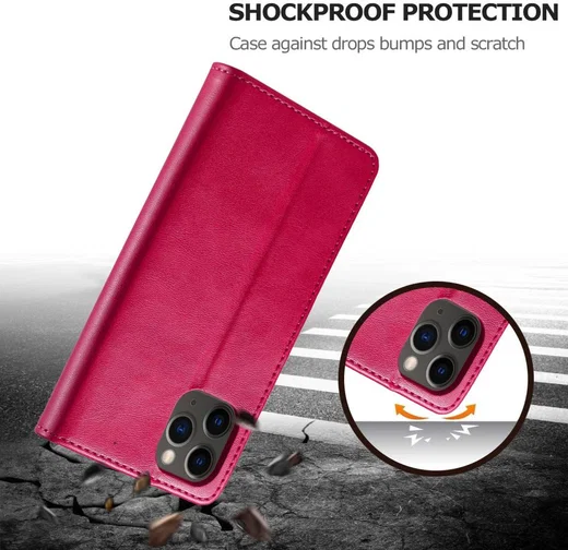 LC.IMEEKE Apple iPhone 12 / 12 Pro Hoesje Portemonnee Book Case Rood afbeelding 10