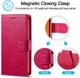 LC.IMEEKE Apple iPhone 12 / 12 Pro Hoesje Portemonnee Book Case Rood afbeelding 12