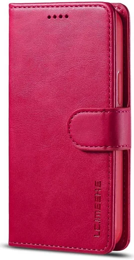 LC.IMEEKE Apple iPhone 12 / 12 Pro Hoesje Portemonnee Book Case Rood afbeelding 5