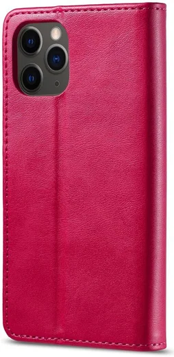 LC.IMEEKE Apple iPhone 12 / 12 Pro Hoesje Portemonnee Book Case Rood afbeelding 2
