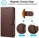 LC.IMEEKE Apple iPhone 12 / 12 Pro Hoesje Portemonnee Book Case Coffee afbeelding 12