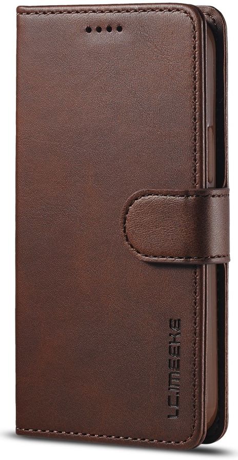 LC.IMEEKE Apple iPhone 12 / 12 Pro Hoesje Portemonnee Book Case Coffee afbeelding 5