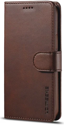 LC.IMEEKE Apple iPhone 12 / 12 Pro Hoesje Portemonnee Book Case Coffee afbeelding 5