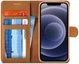 LC.IMEEKE Apple iPhone 12 / 12 Pro Hoesje Portemonnee Book Case Bruin afbeelding 1