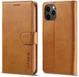 LC.IMEEKE Apple iPhone 12 / 12 Pro Hoesje Portemonnee Book Case Bruin afbeelding 9
