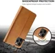 LC.IMEEKE Apple iPhone 12 / 12 Pro Hoesje Portemonnee Book Case Bruin afbeelding 10