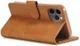 LC.IMEEKE Apple iPhone 12 / 12 Pro Hoesje Portemonnee Book Case Bruin afbeelding 6