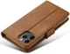 LC.IMEEKE Apple iPhone 12 / 12 Pro Hoesje Portemonnee Book Case Bruin afbeelding 7