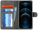 LC.IMEEKE Apple iPhone 12 Pro Max Hoesje Portemonnee Book Case Grijs afbeelding 1